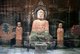 China: Buddha flanked by bodhisattvas, near Dafo (Giant Buddha), Leshan, Sichuan Province